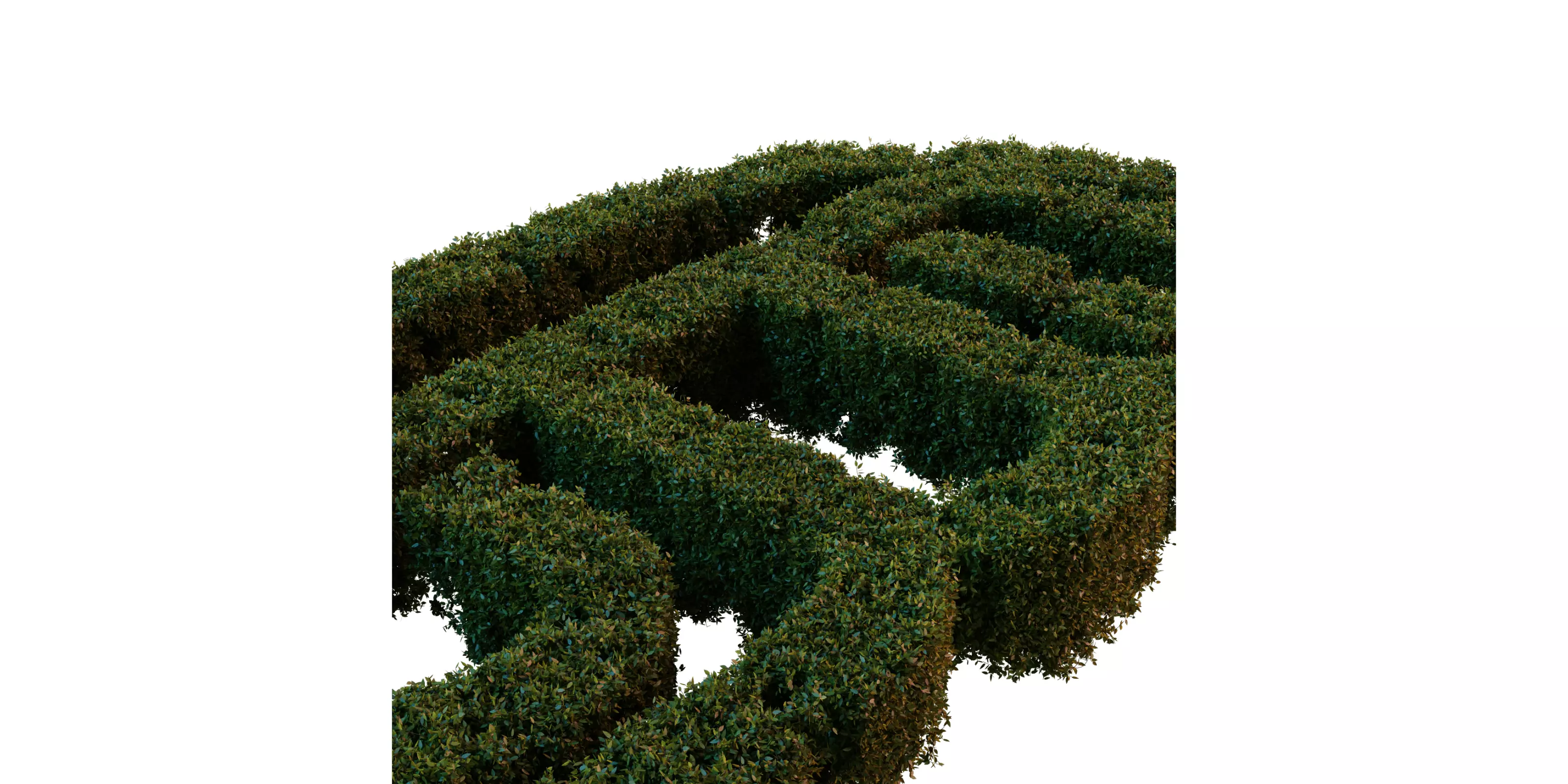 Cut Hedge 1m Free 3D model_1