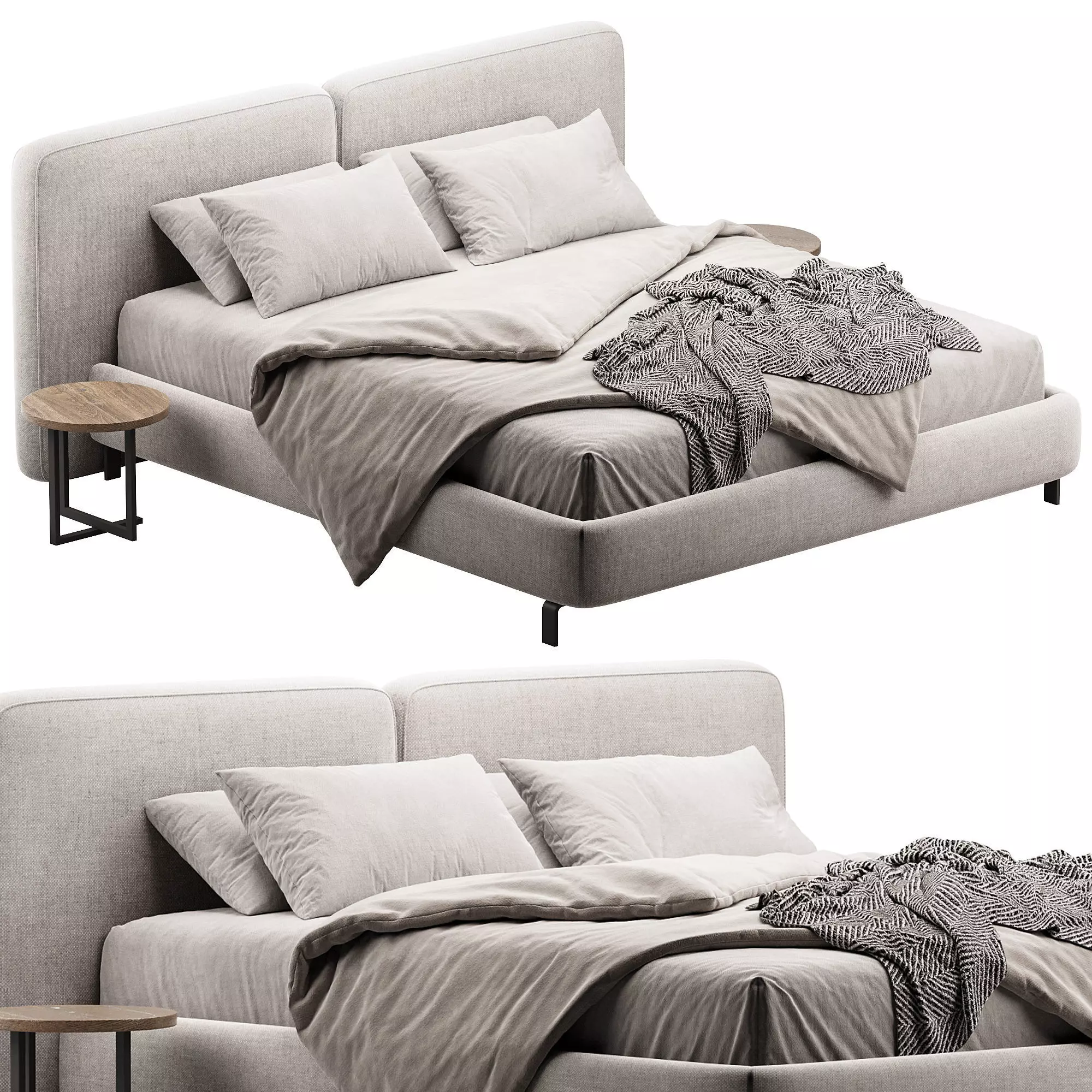 Tatlin-Cover Bed Low-poly 3D model_0