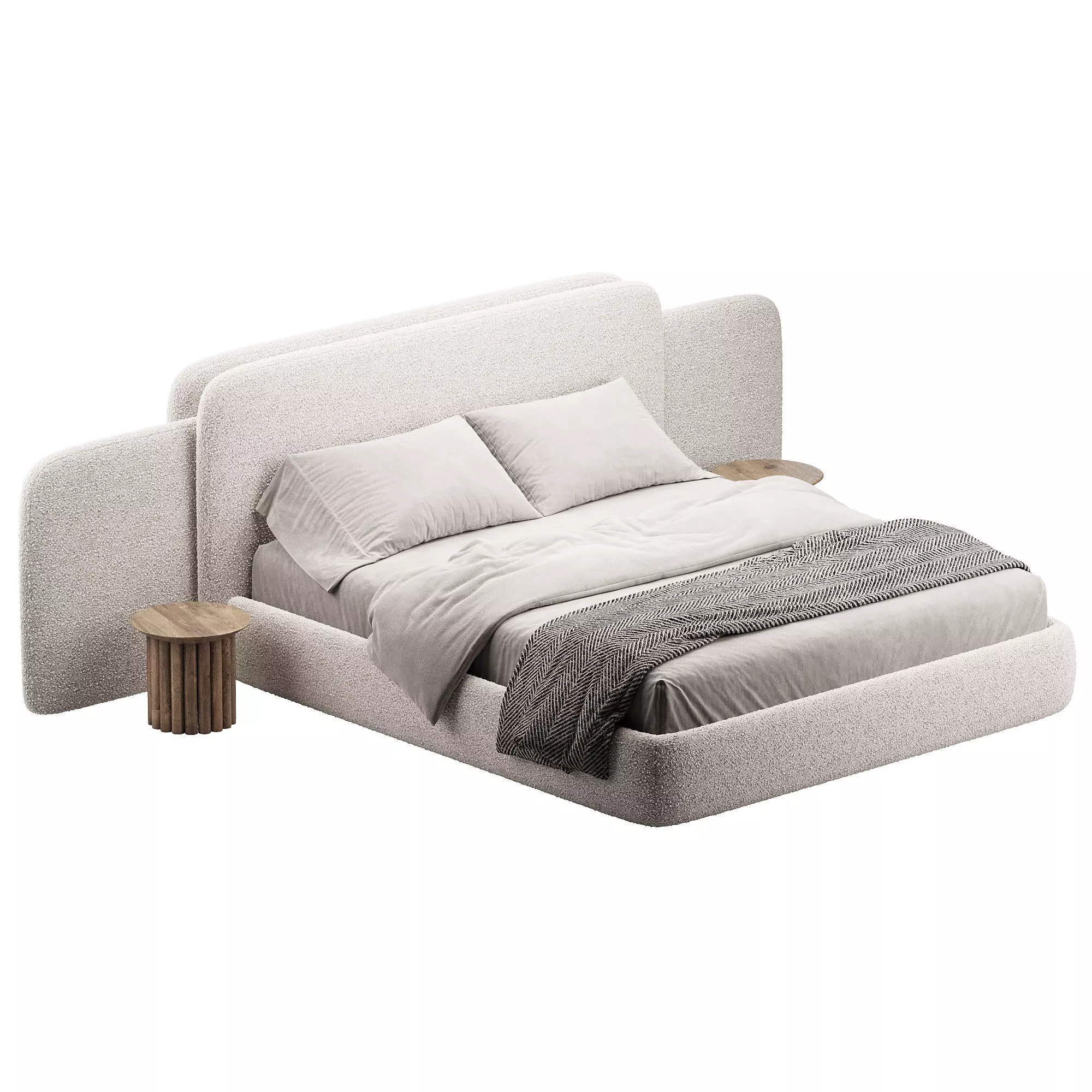 Roma Bed By Turri Low-poly 3D model_1