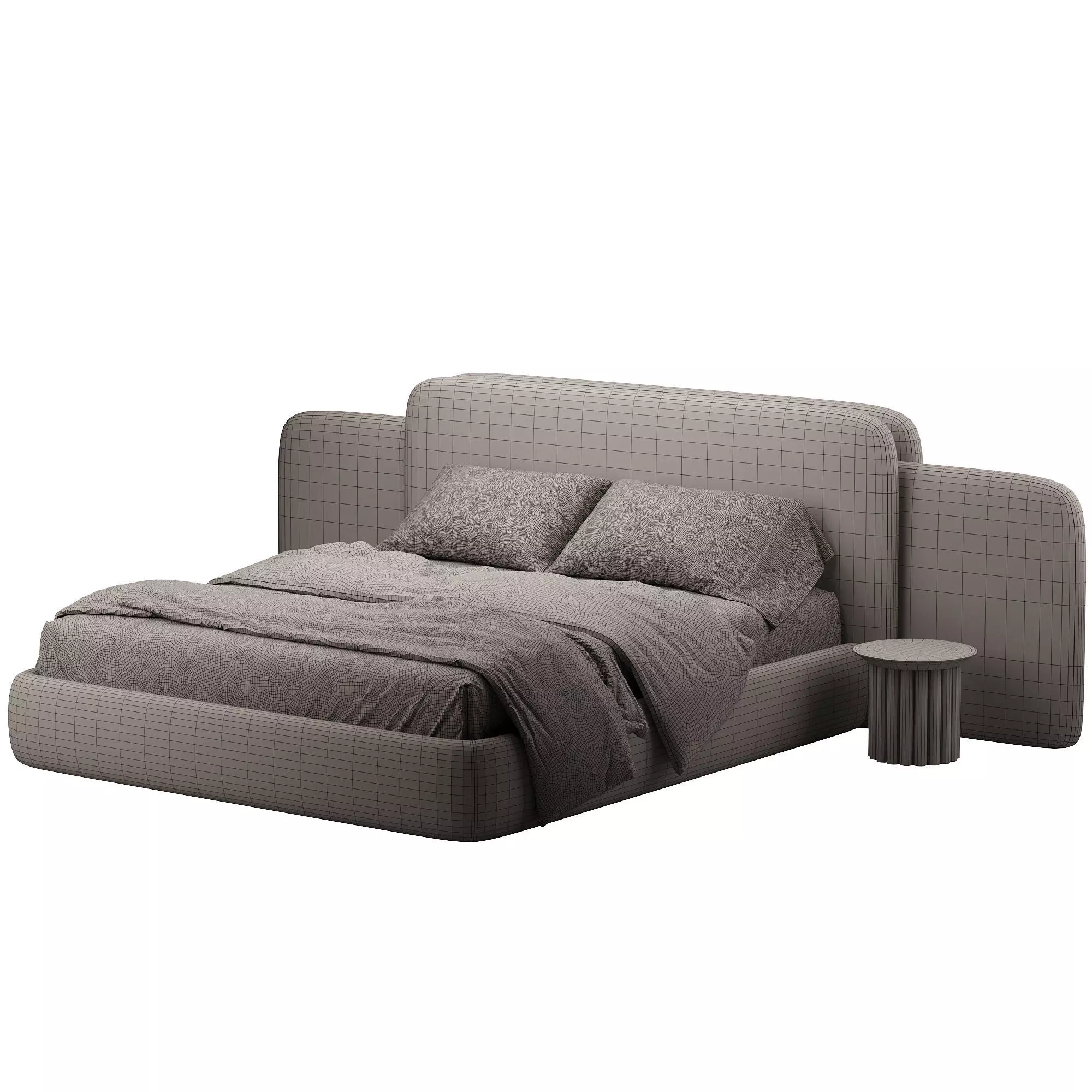 Roma Bed By Turri Low-poly 3D model_2