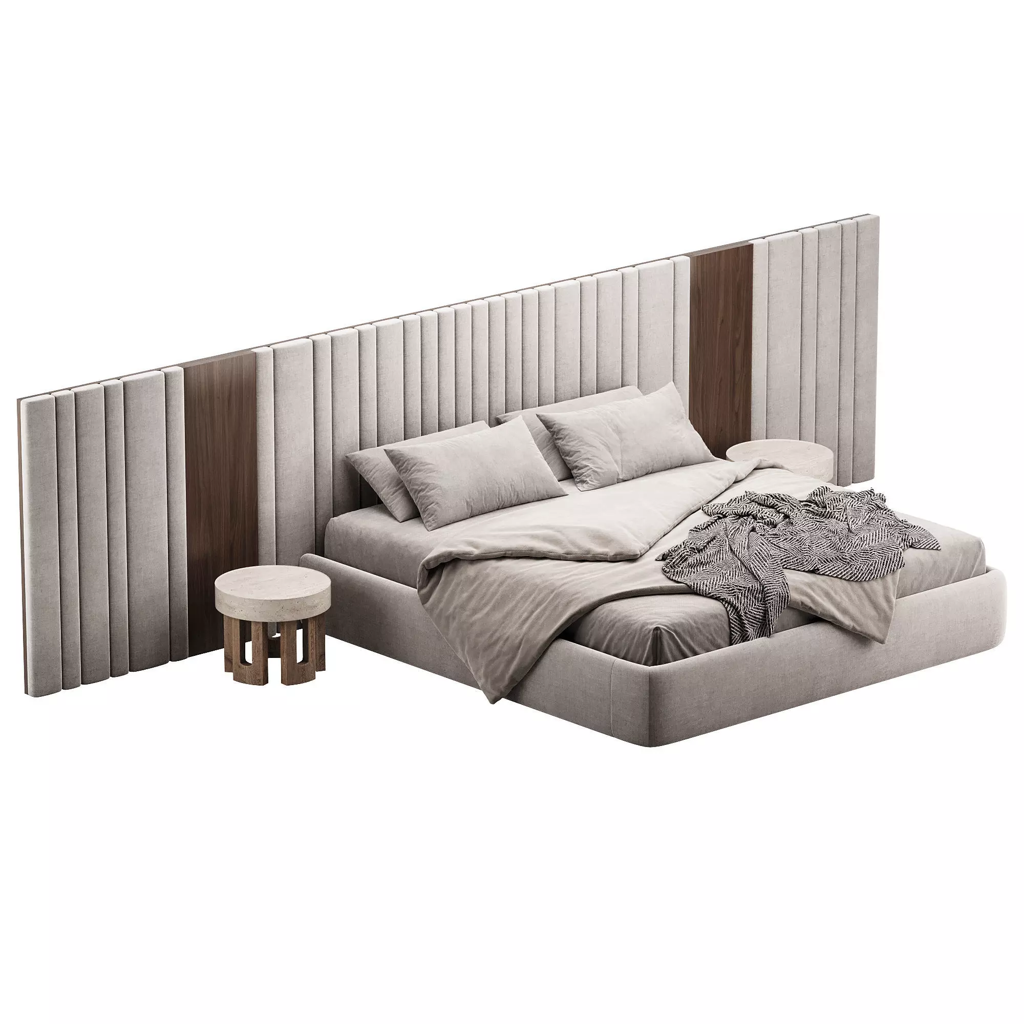 Modi bed Low-poly 3D model_1