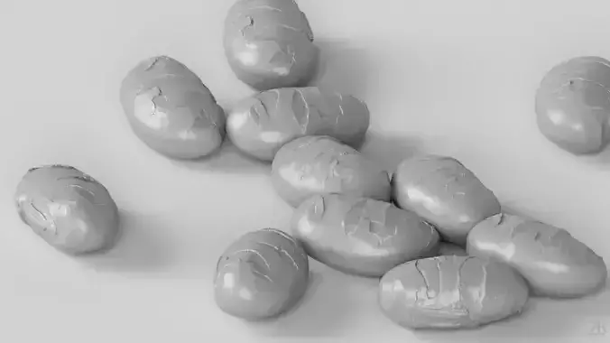 Edamame Bean 3D model 4