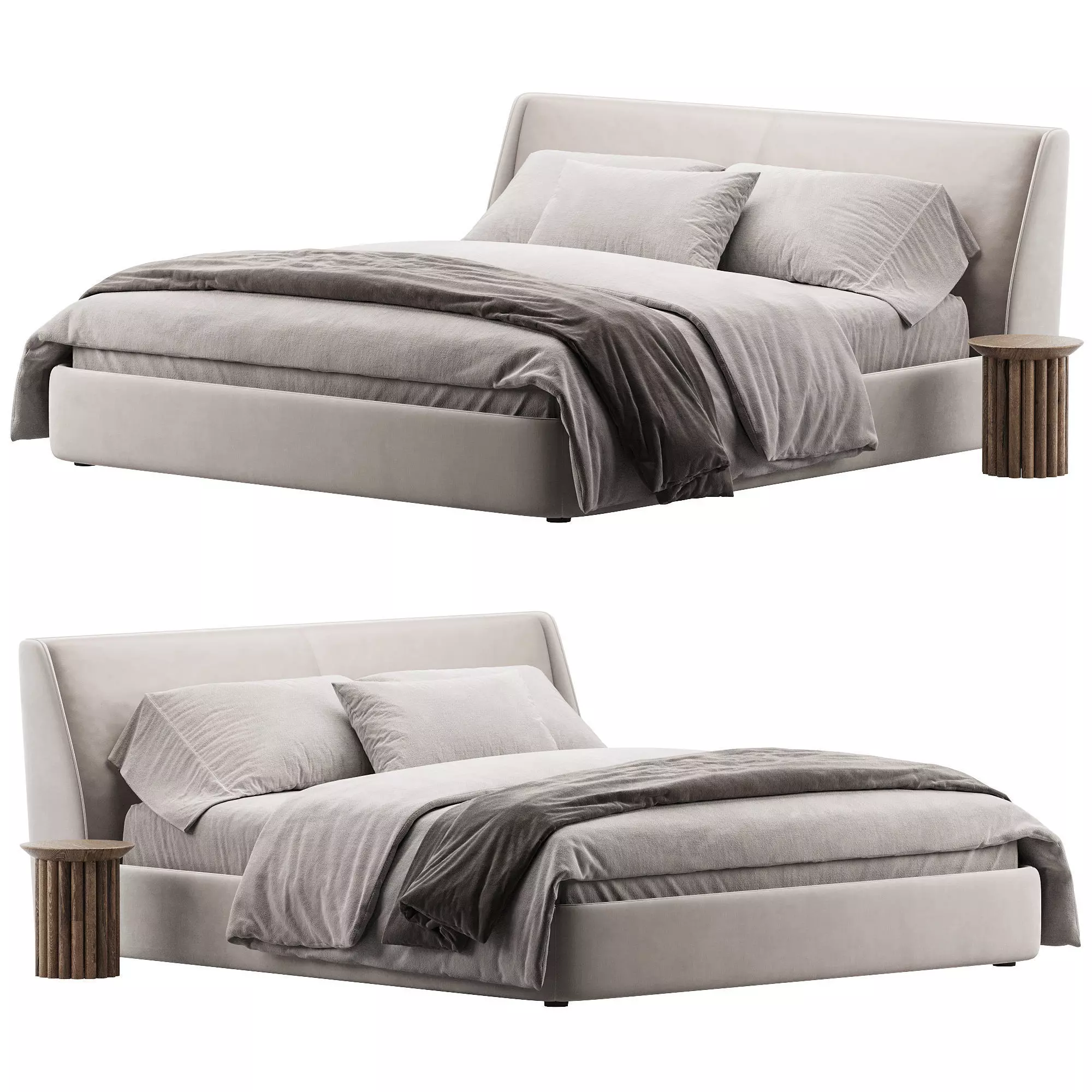 BRONX bed Low-poly 3D model_0