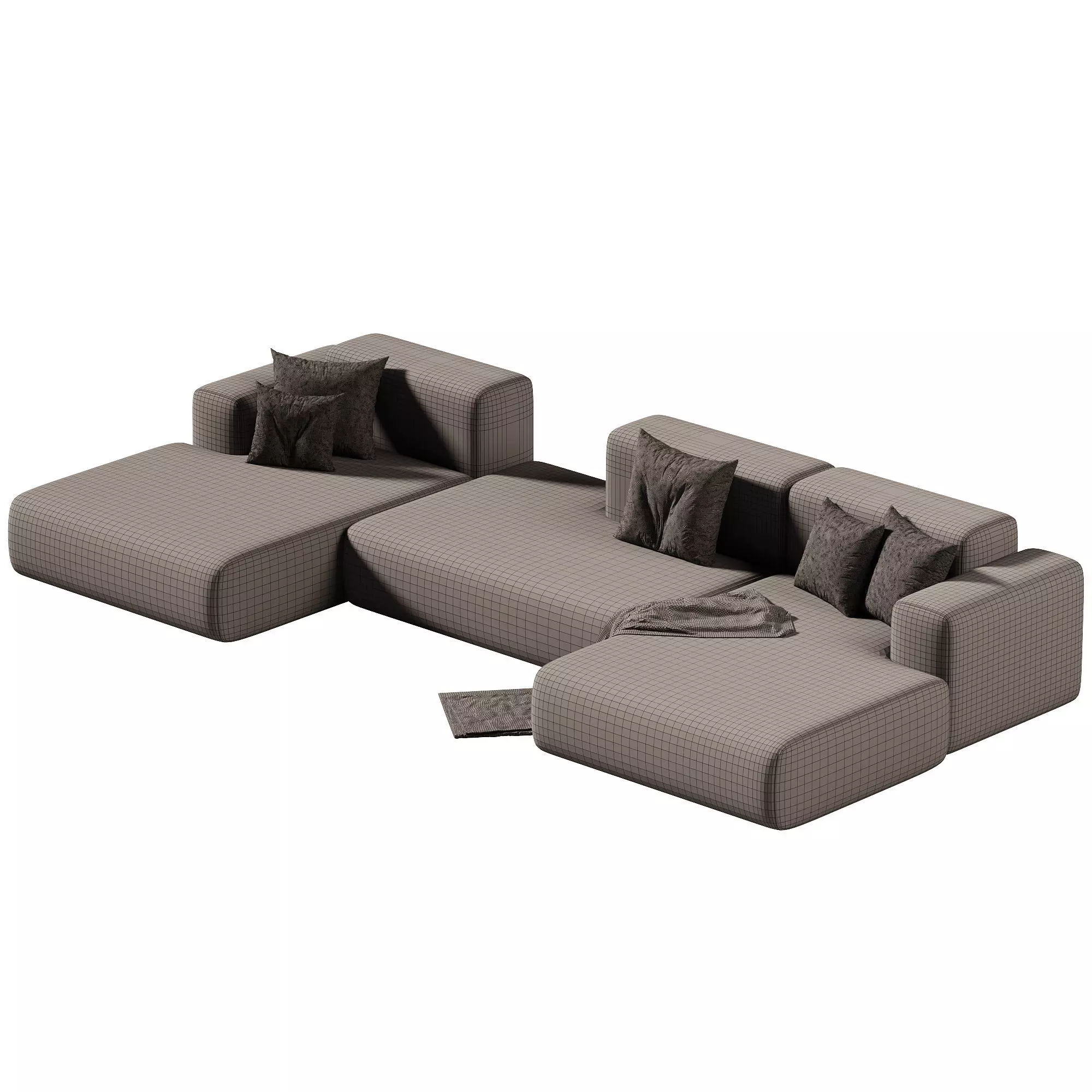 Luzaro Reni Sofa Low-poly 3D model_3