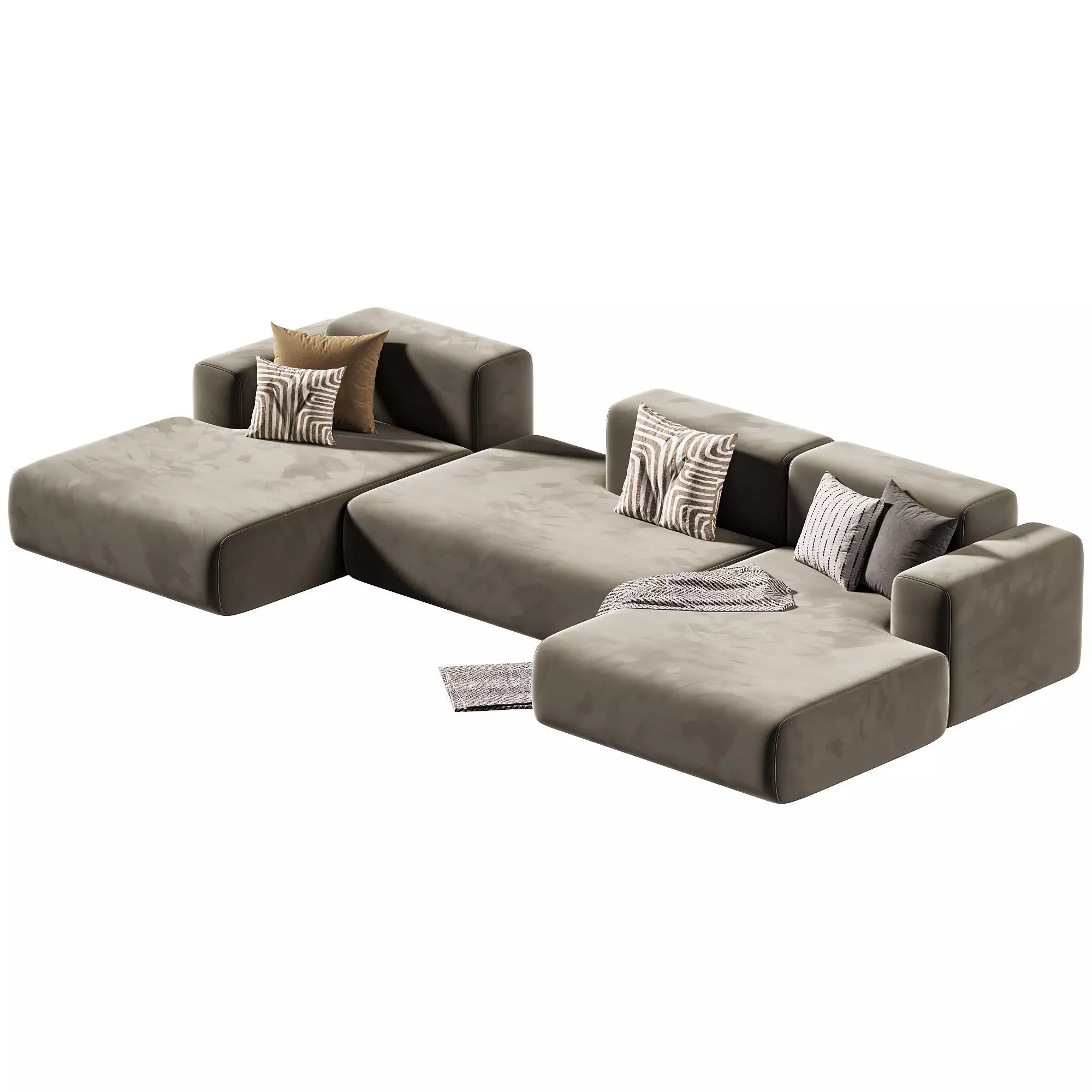 Luzaro Reni Sofa Low-poly 3D model_2