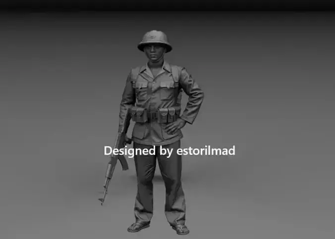 VIETCONG SOLDIER ON PATROL VIETNAM V4