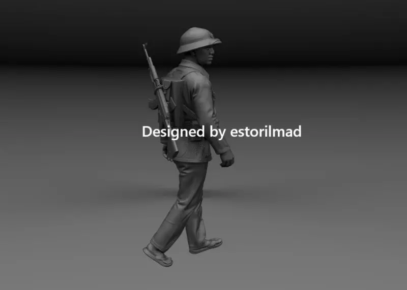VIETCONG SOLDIER ON PATROL VIETNAM V5 3D print model_1