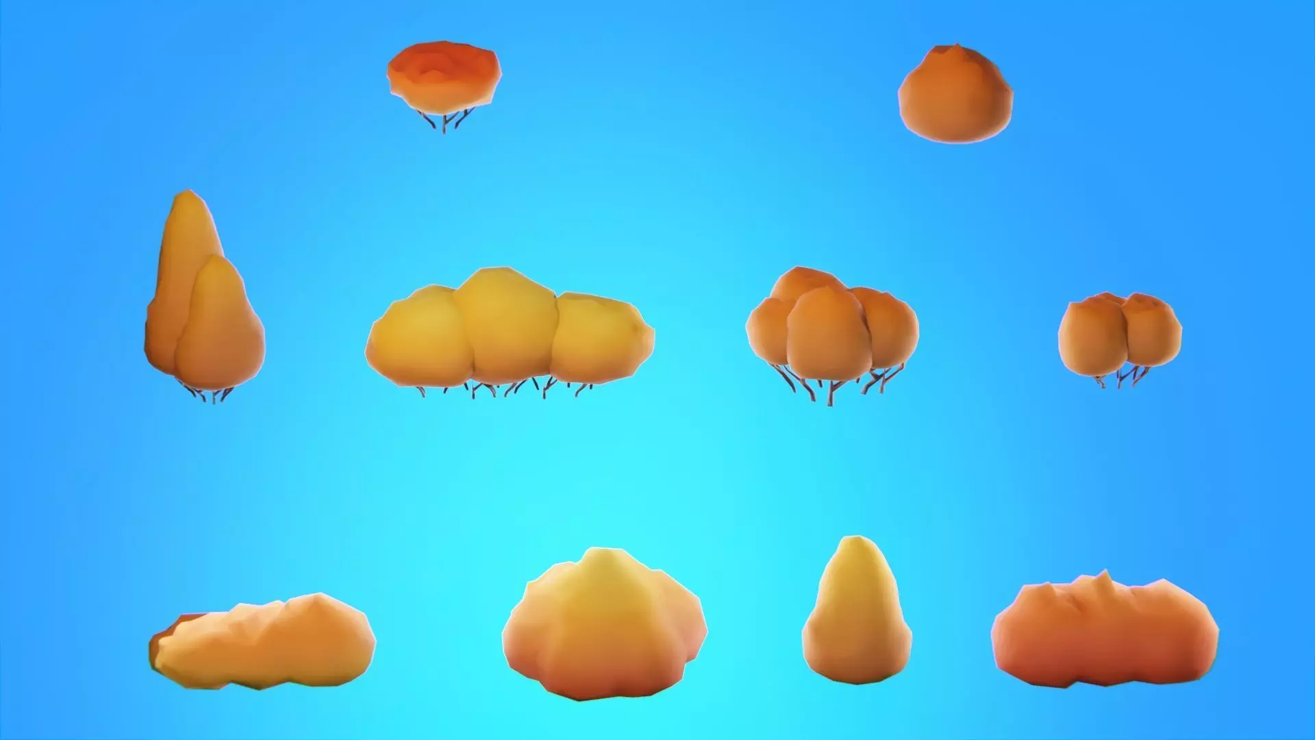 Low Poly Seasonal Forest Biome Low-poly 3D model_35