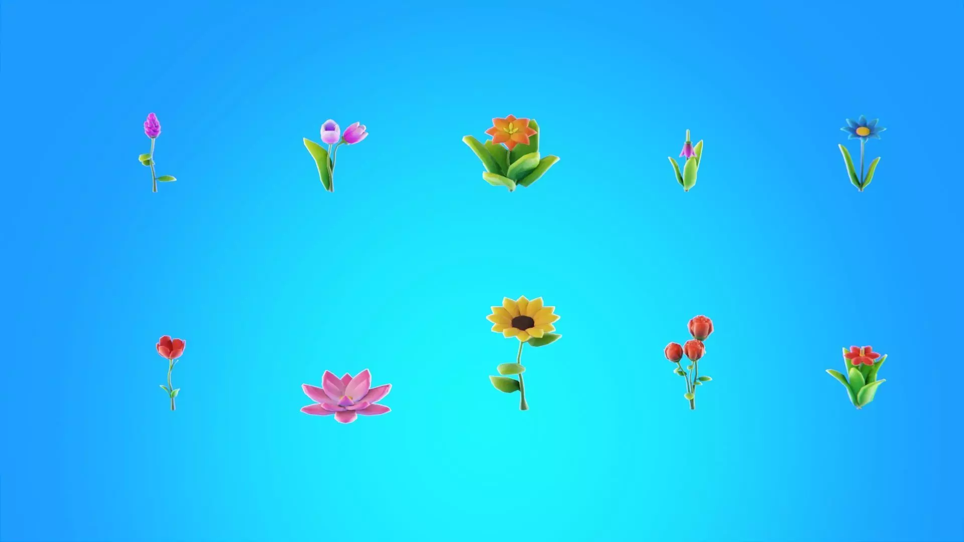 Low Poly Seasonal Forest Biome Low-poly 3D model_28