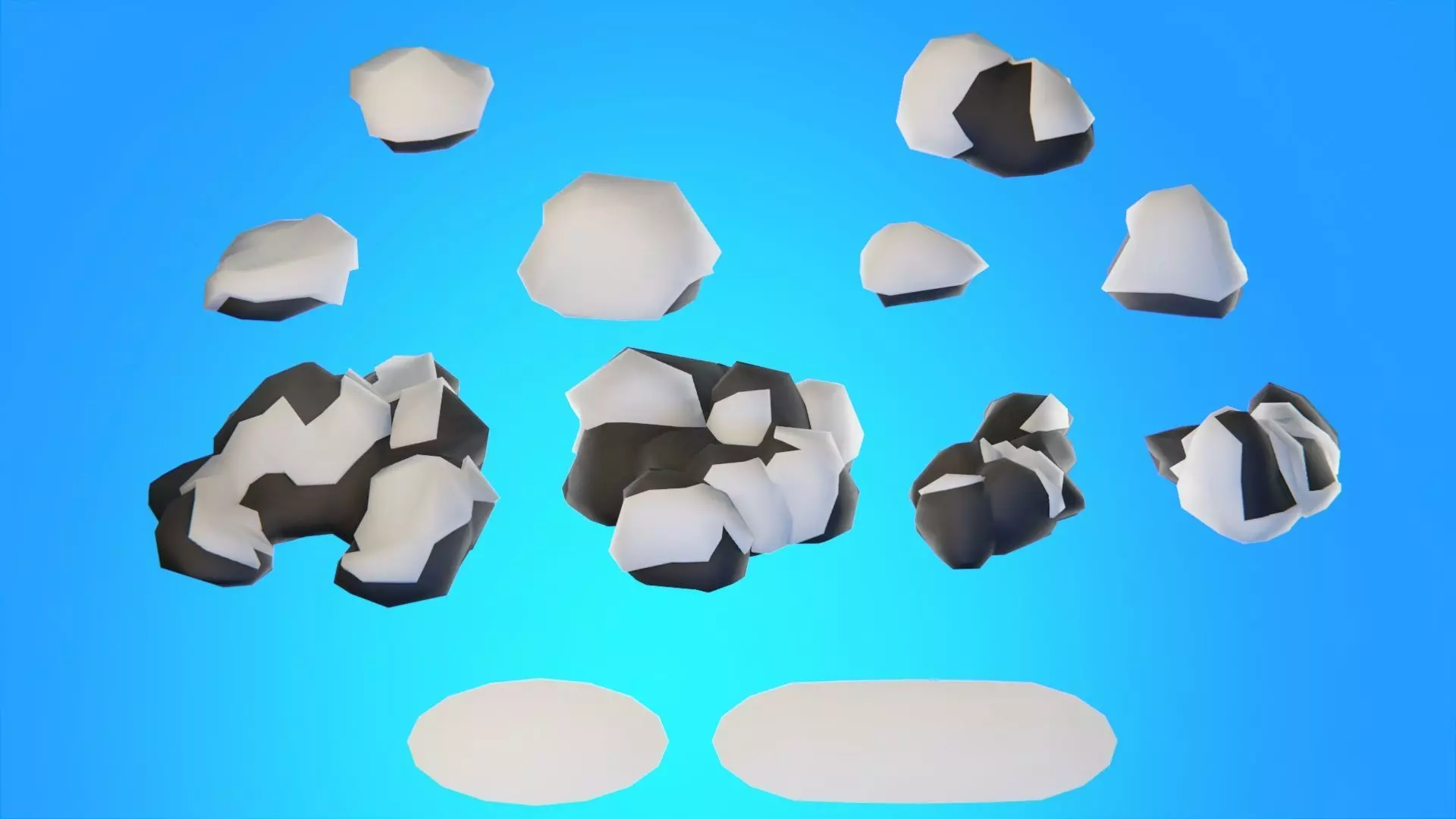 Low Poly Seasonal Forest Biome Low-poly 3D model_36