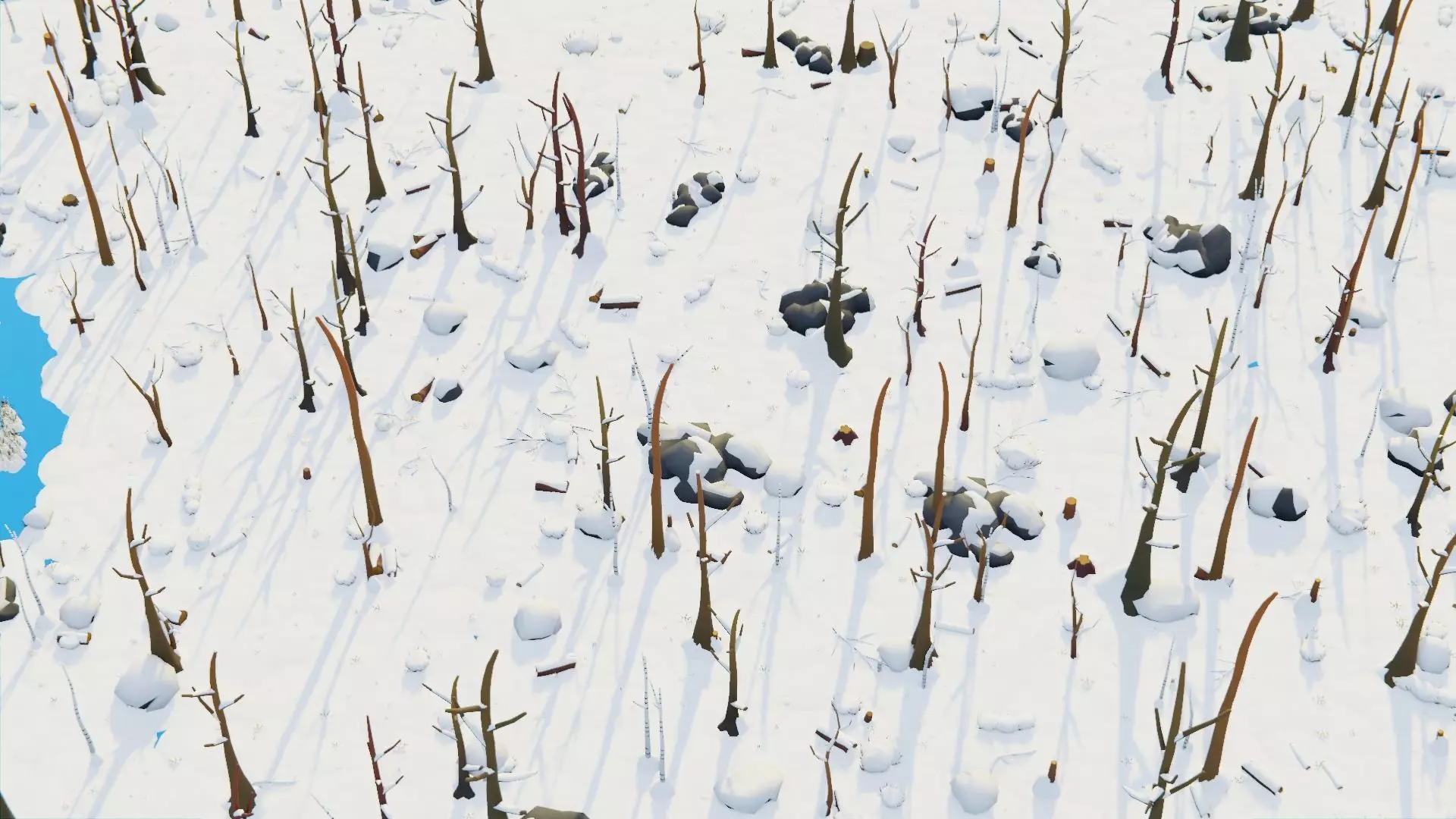 Low Poly Seasonal Forest Biome Low-poly 3D model_23