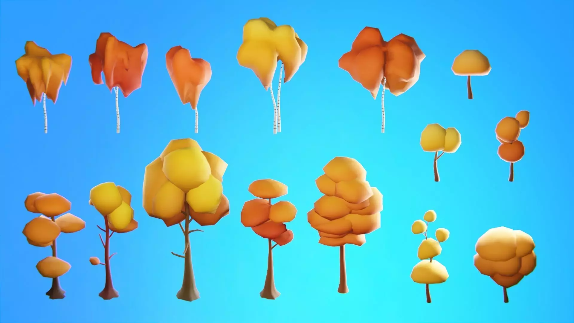 Low Poly Seasonal Forest Biome Low-poly 3D model_41