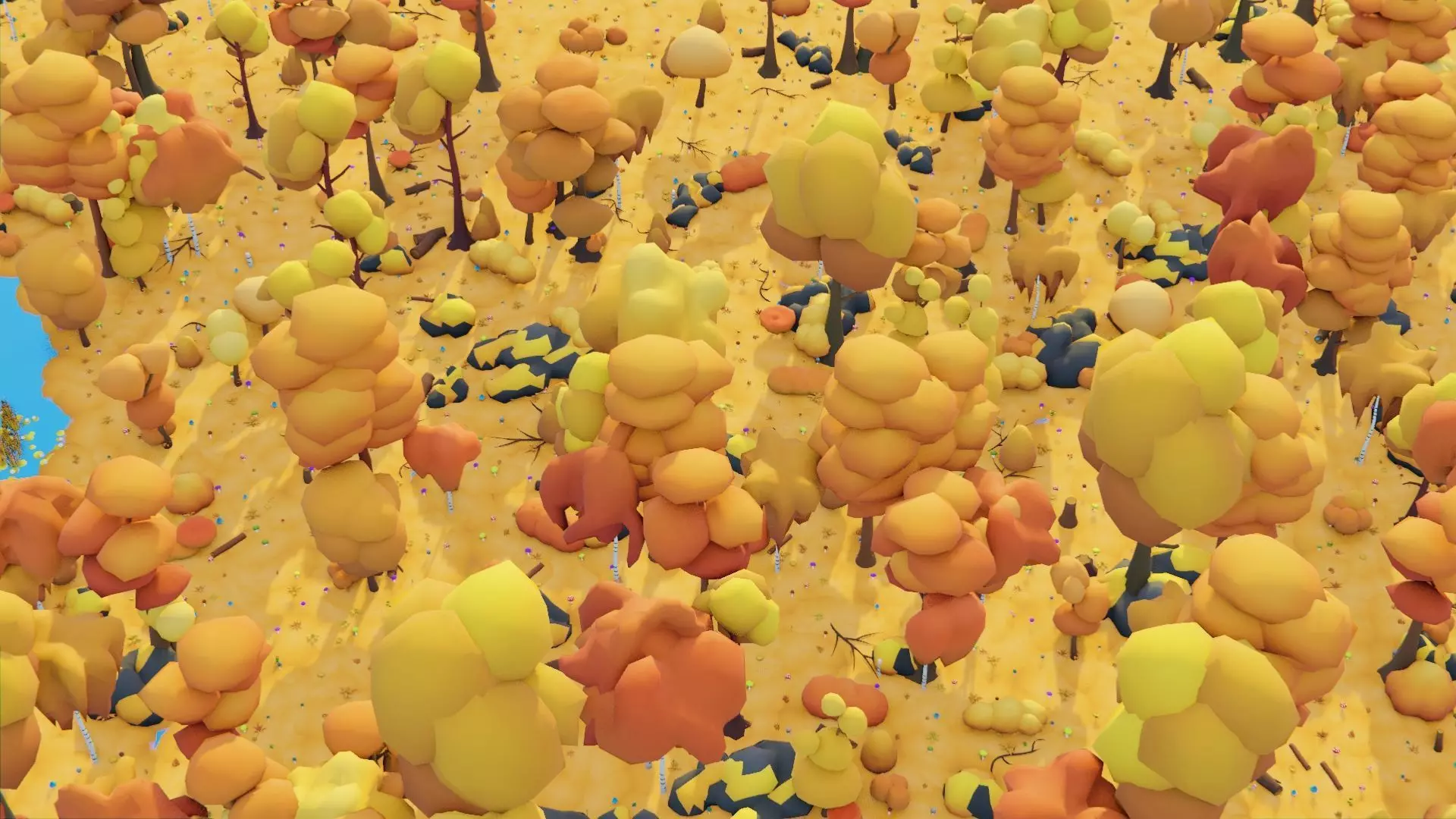 Low Poly Seasonal Forest Biome Low-poly 3D model_16