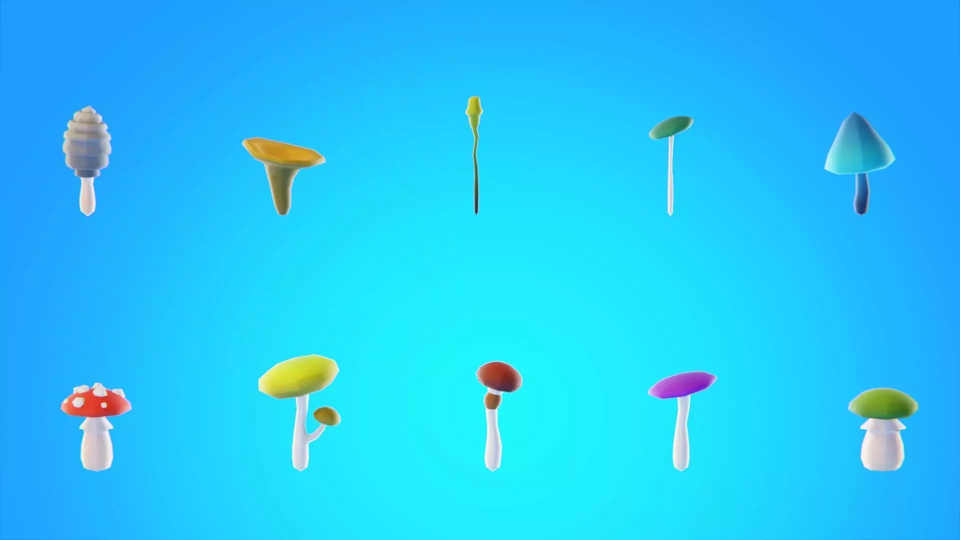 Low Poly Seasonal Forest Biome Low-poly 3D model_24