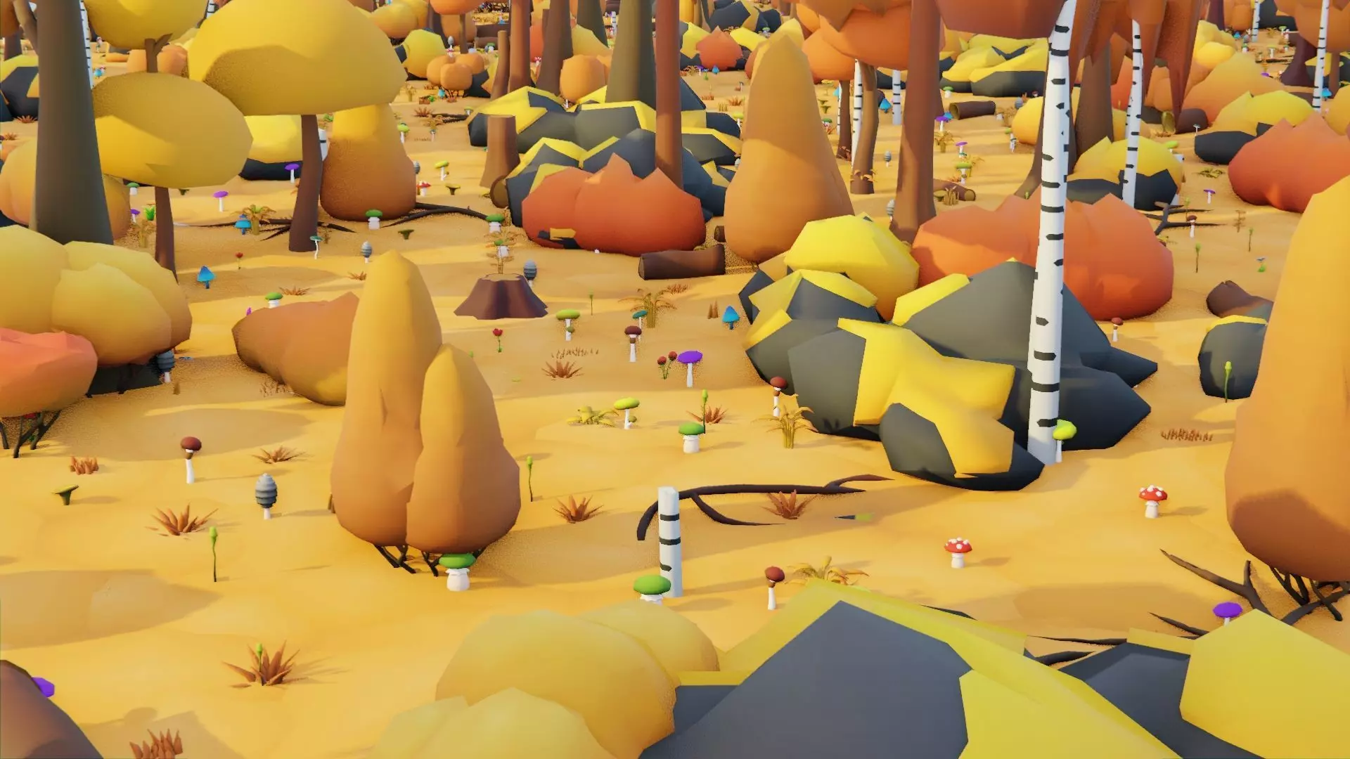 Low Poly Seasonal Forest Biome Low-poly 3D model_13