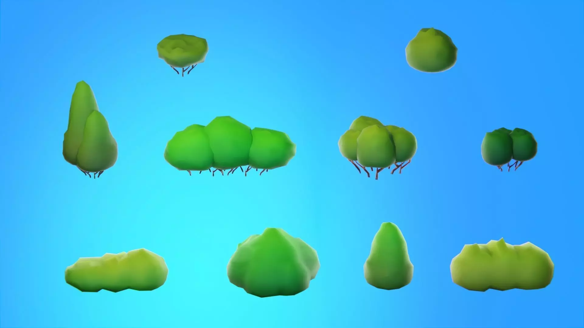 Low Poly Seasonal Forest Biome Low-poly 3D model_33