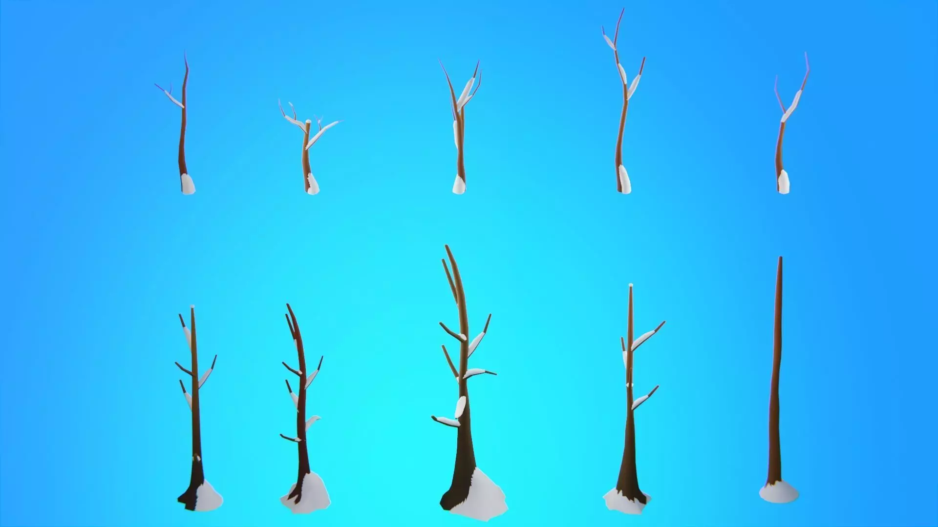 Low Poly Seasonal Forest Biome Low-poly 3D model_39