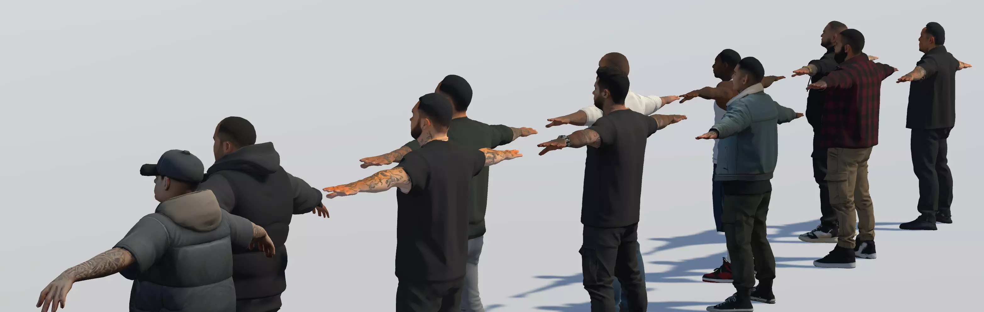 Thugs Low-poly 3D model_4