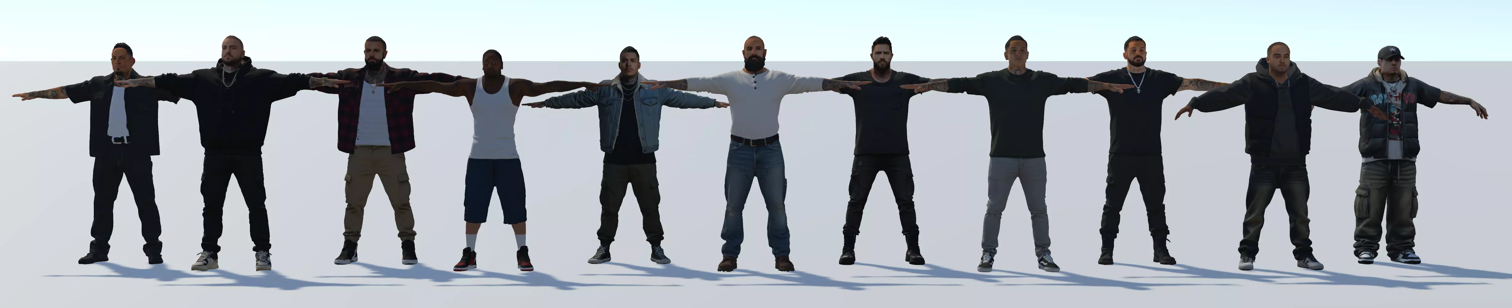 Thugs Low-poly 3D model_0