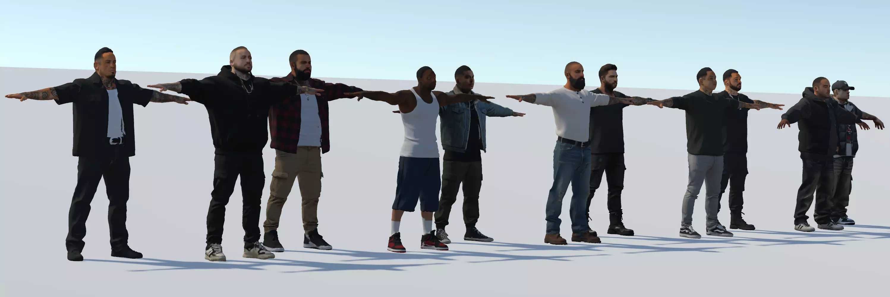Thugs Low-poly 3D model_1