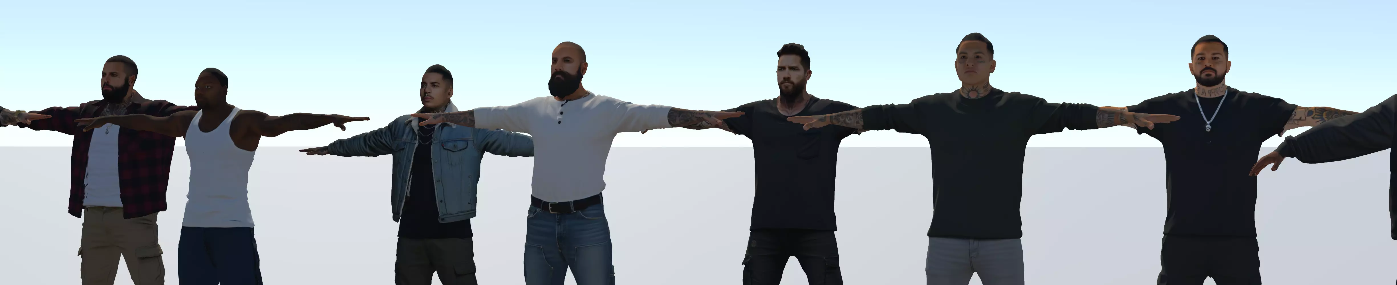 Thugs Low-poly 3D model_2