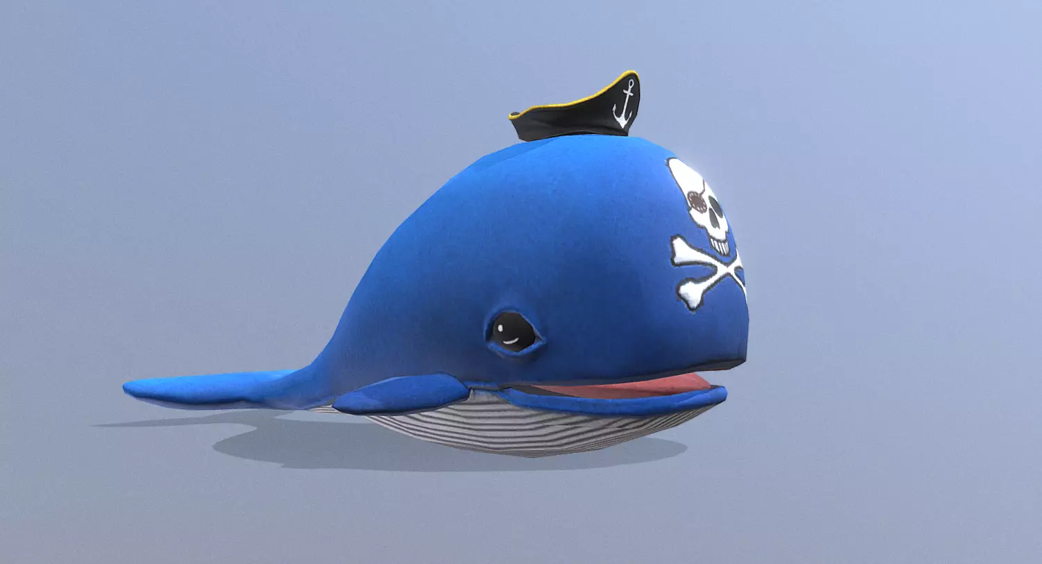 LITTLE BLUE WHALE Avatar Fbx Pbr  Animated 3D model_1