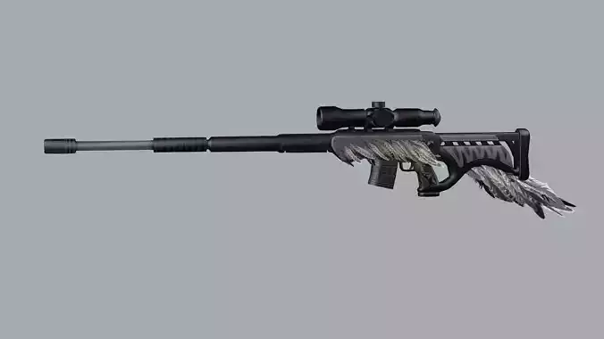 Remington M700 Tactical Bolt-action Sniper Rifle 3D Model