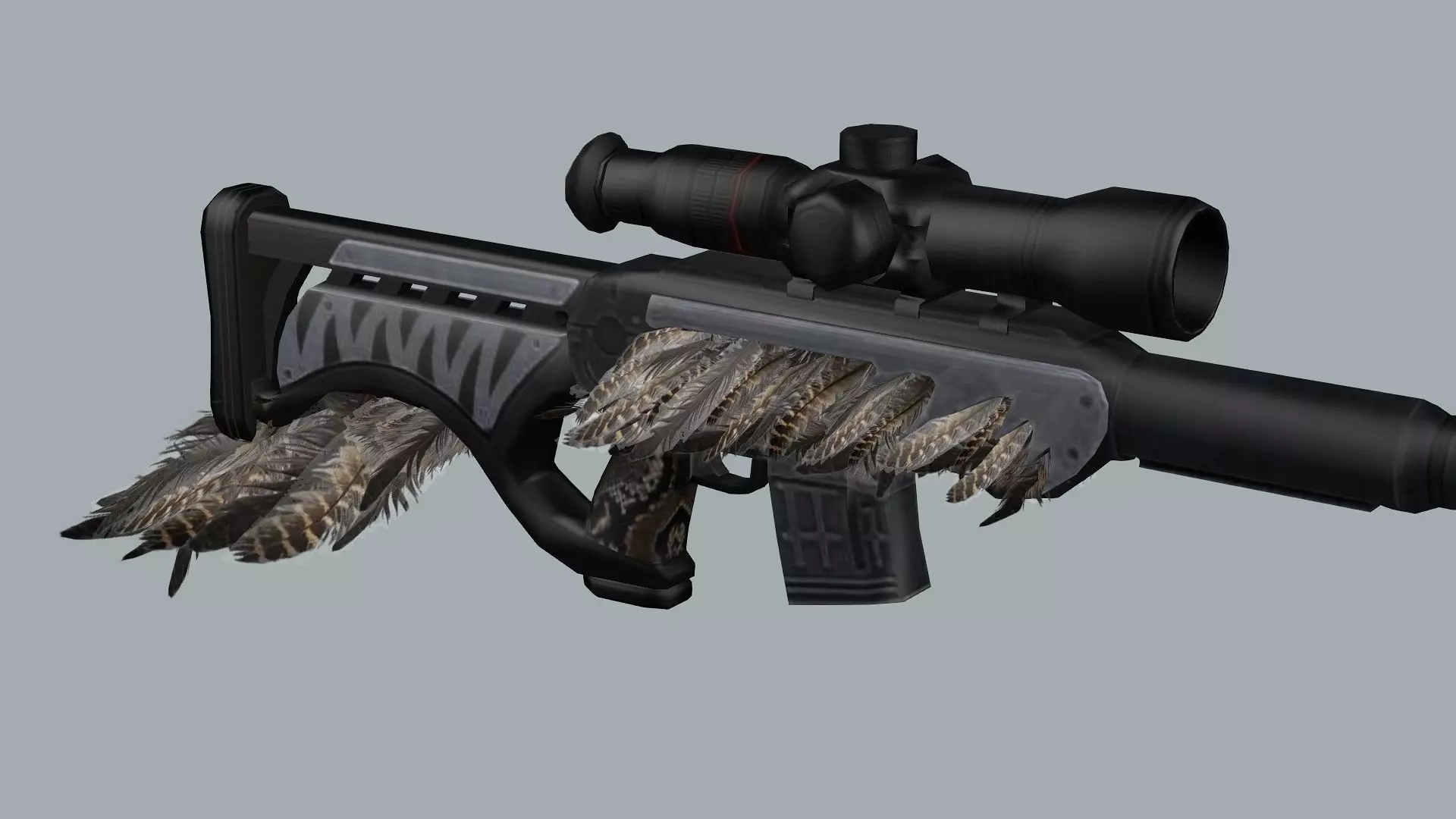 Remington M700 Tactical Bolt-action Sniper Rifle 3D Model Low-poly 3D model_7