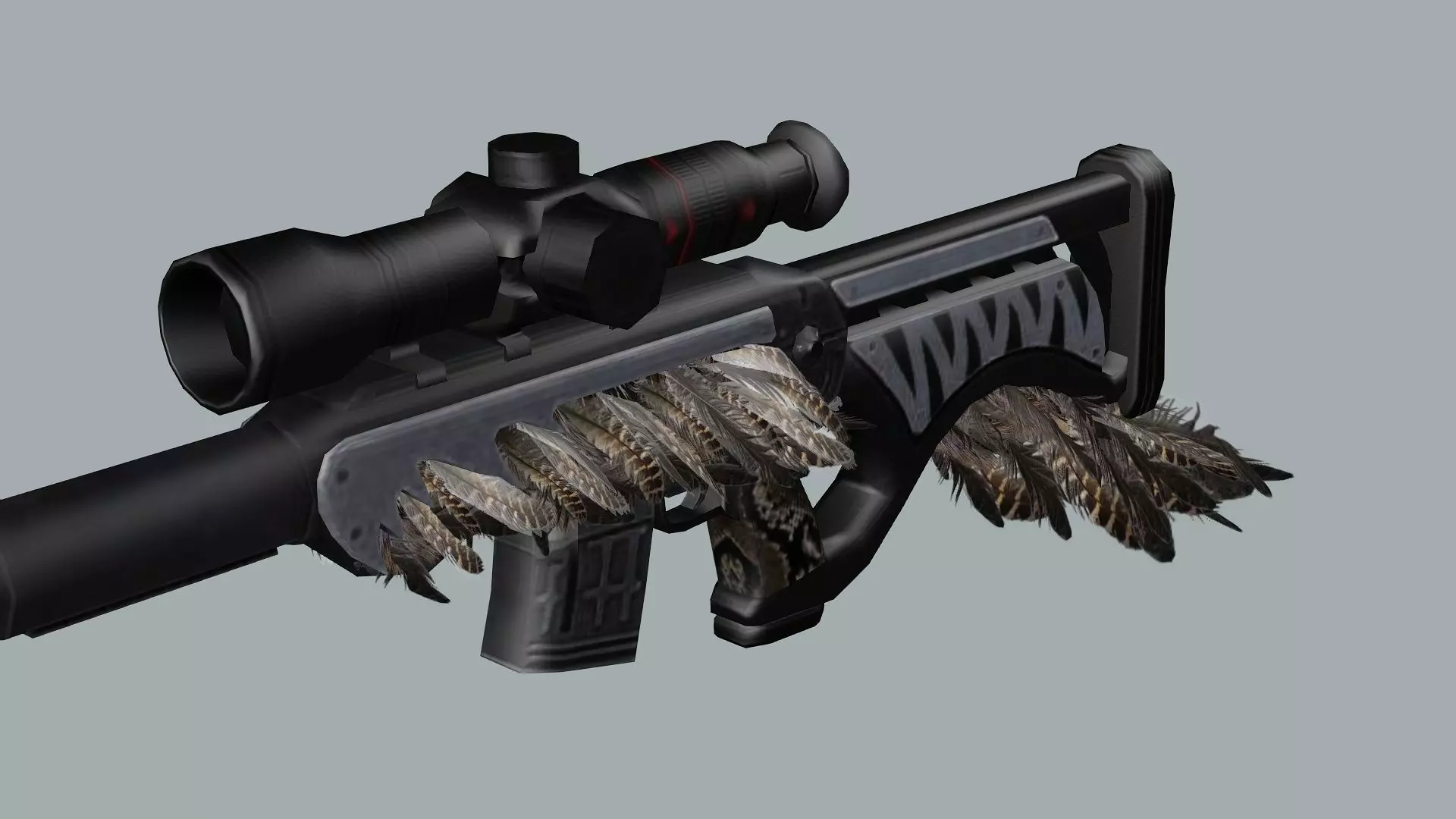 Remington M700 Tactical Bolt-action Sniper Rifle 3D Model Low-poly 3D model_6