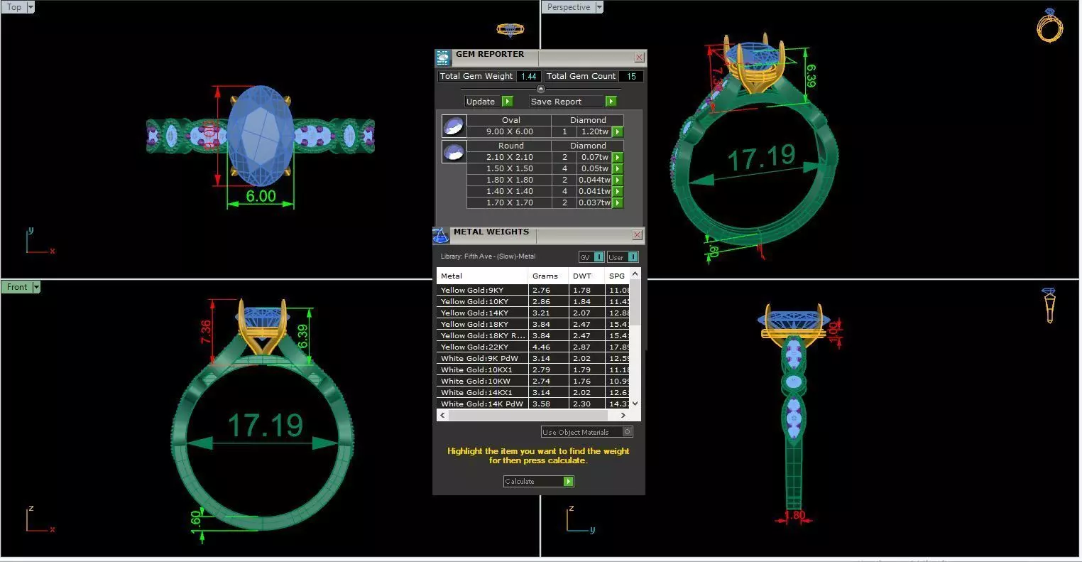 300 Solitaire Ring 3dm stl White Video detail render Collection _23