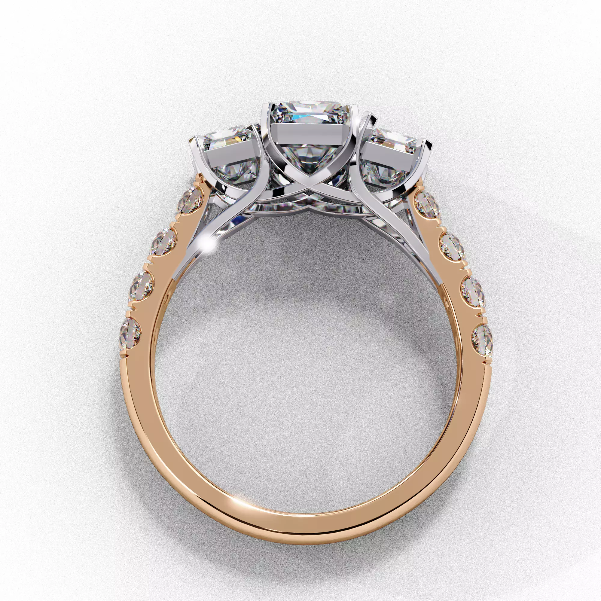 300 Solitaire Ring 3dm stl White Video detail render Collection _52