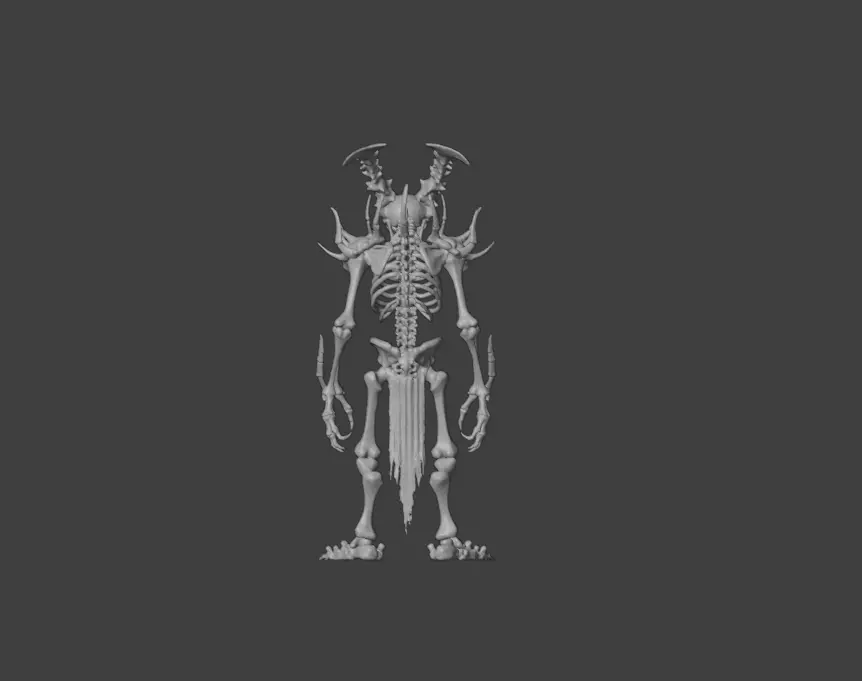 Horned Bone Revenant Low-poly 3D model_19