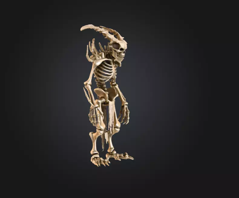 Horned Bone Revenant Low-poly 3D model_1