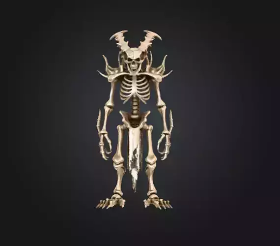 Horned Bone Revenant Low-poly 3D model