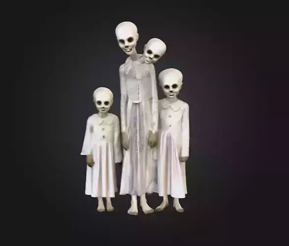 The Pale Matron and Her Children Low-poly 3D model