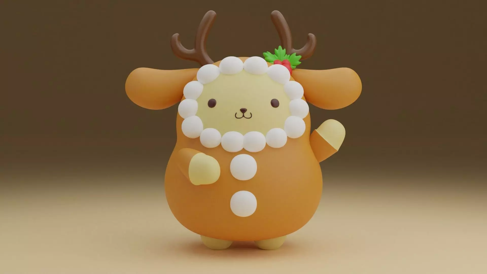 Christmas sanrio pom pom purin 14 3D print model_0