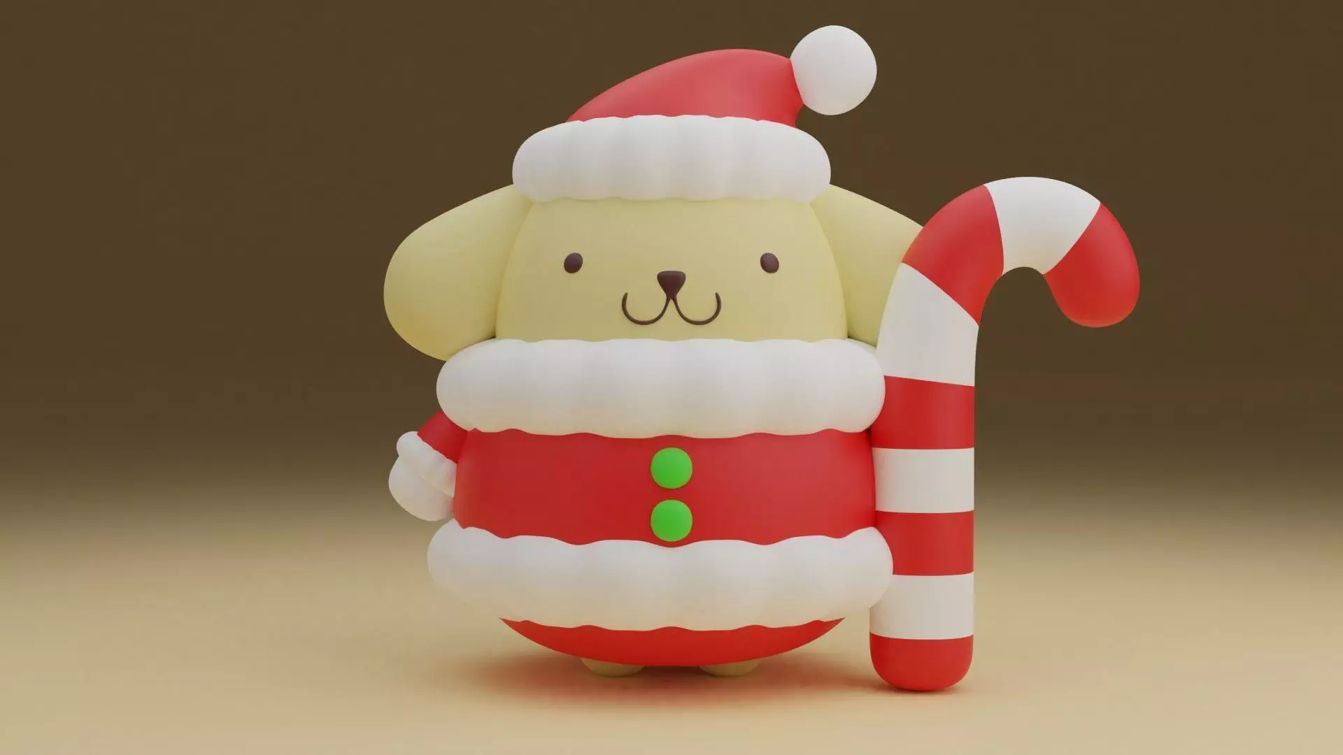 Christmas sanrio pom pom purin 01 3D print model_0
