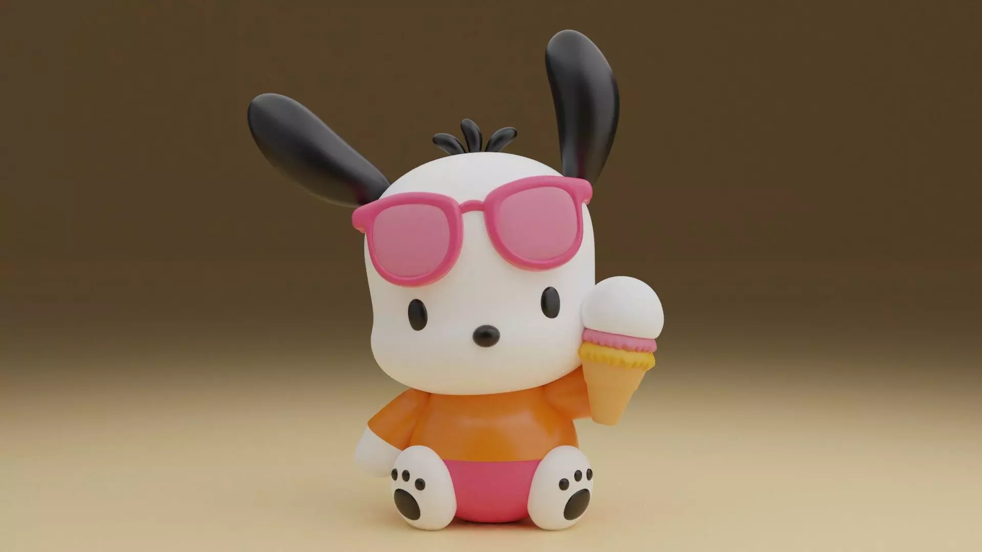 Summer sanrio pochacco 26 3D print model_0