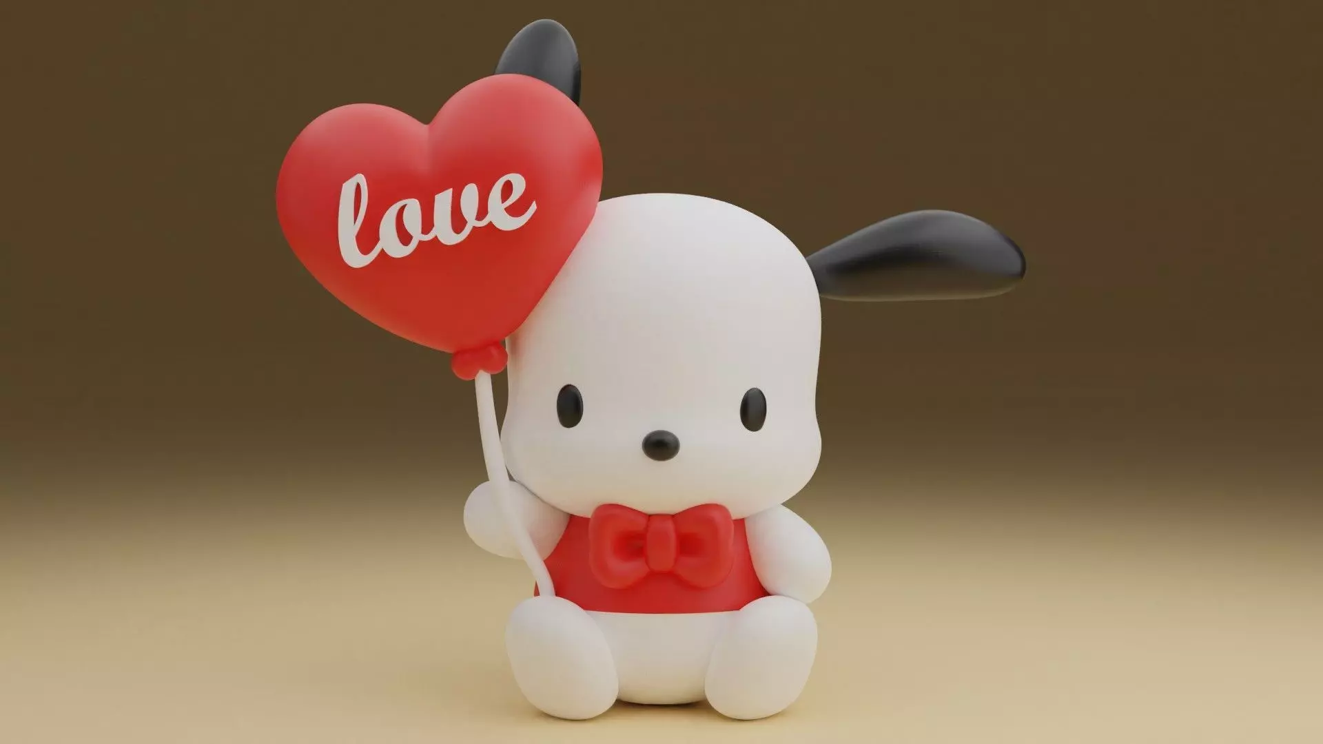 Valentine sanrio pochacco 23 3D print model_0