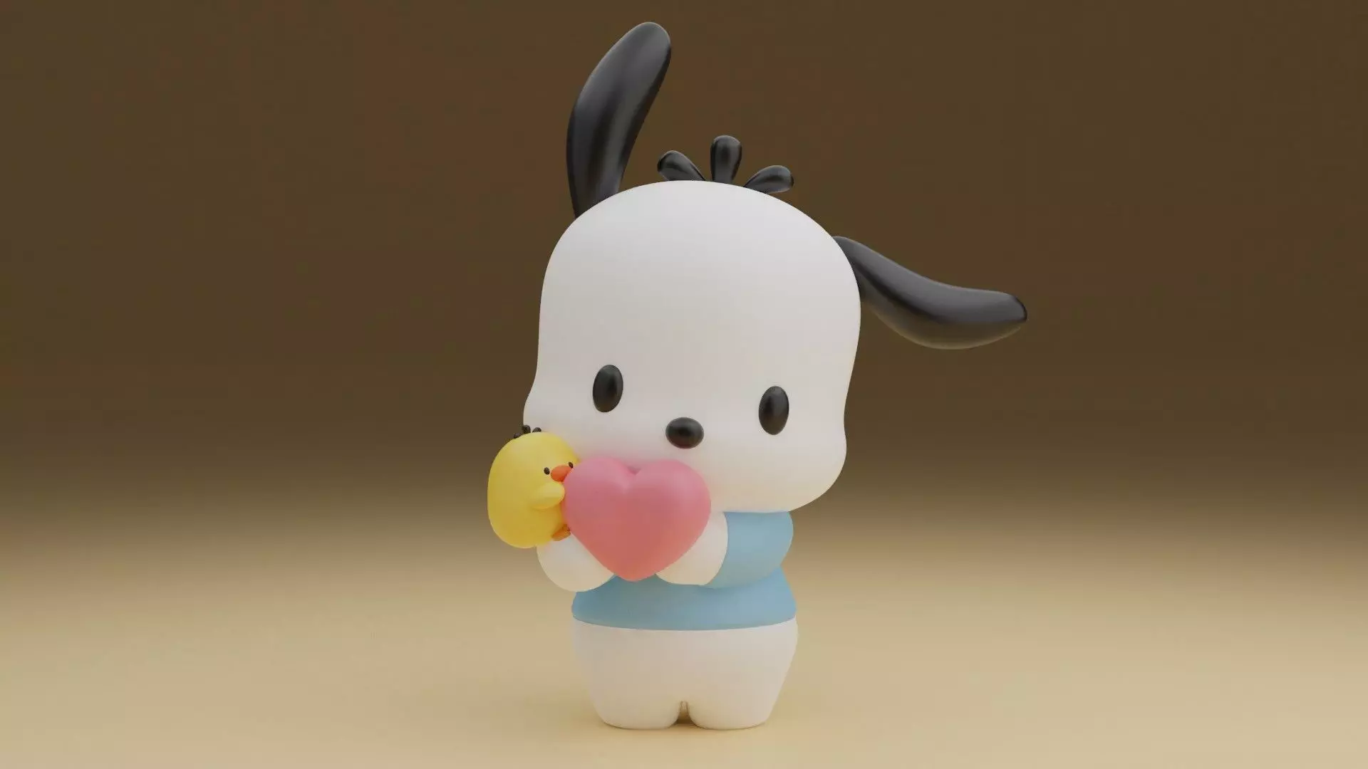 Valentine sanrio pochacco 21 3D print model_0