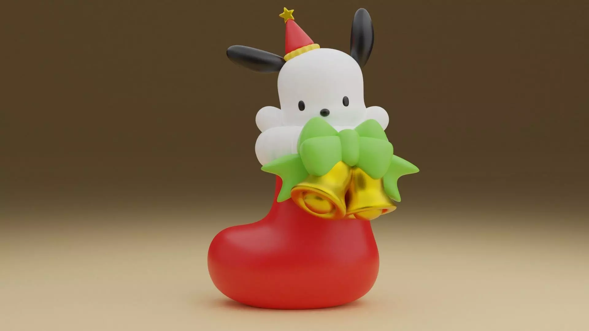 Christmas figure sanrio pochacco 05 3D print model