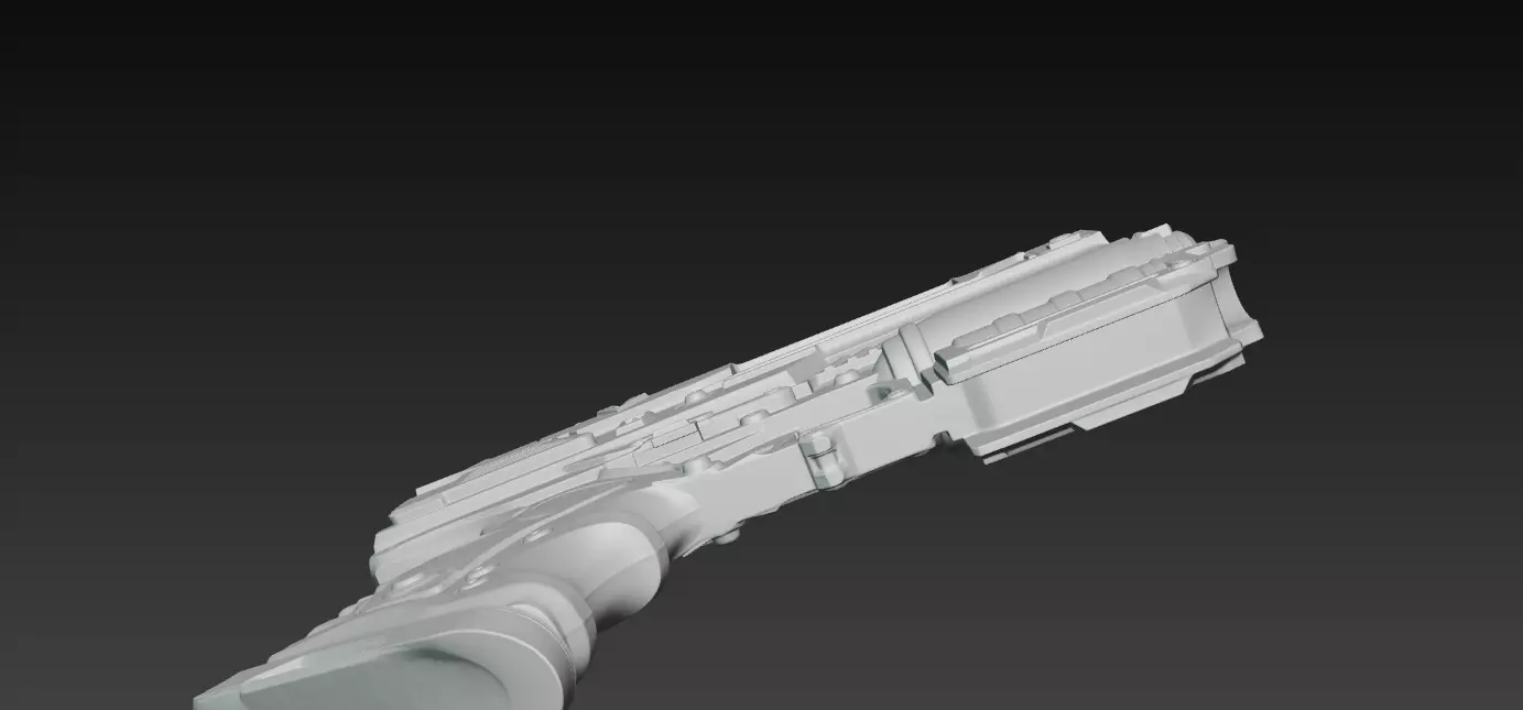 Distressed SciFi Blaster 3D Print Prop 3D print model_12