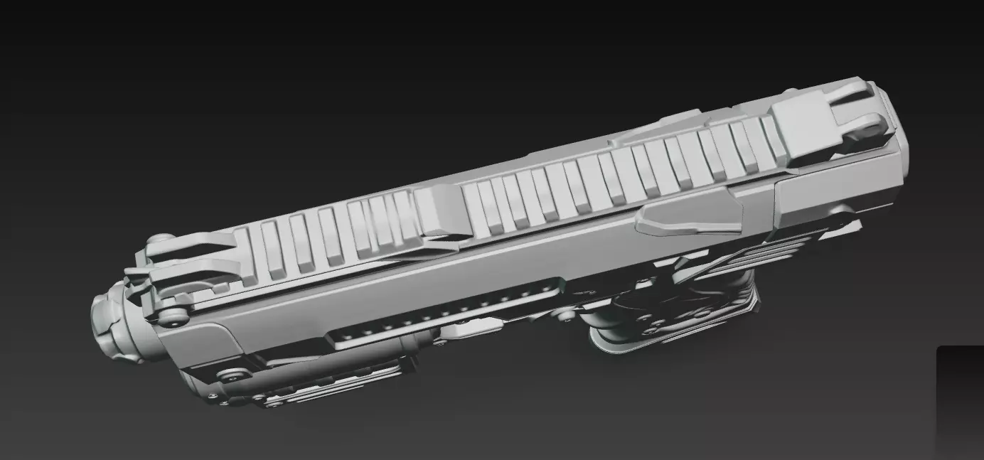 Distressed SciFi Blaster 3D Print Prop 3D print model_8