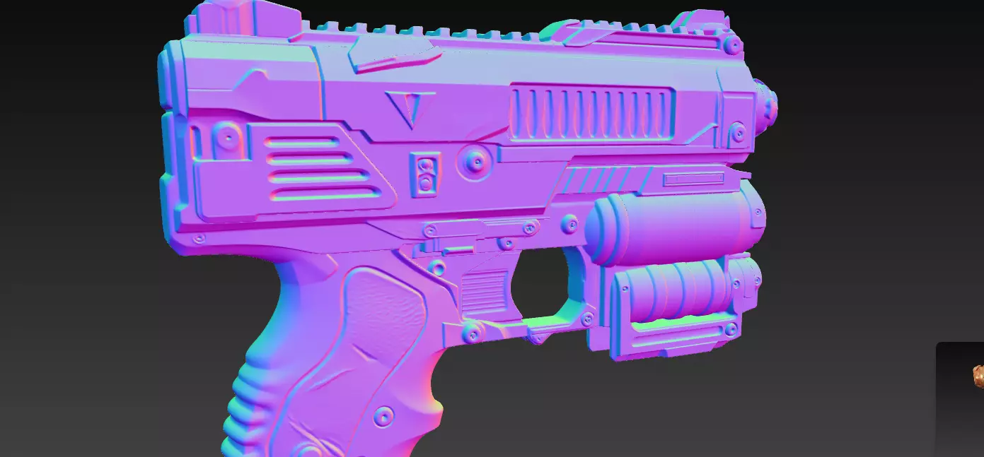 Distressed SciFi Blaster 3D Print Prop 3D print model_10