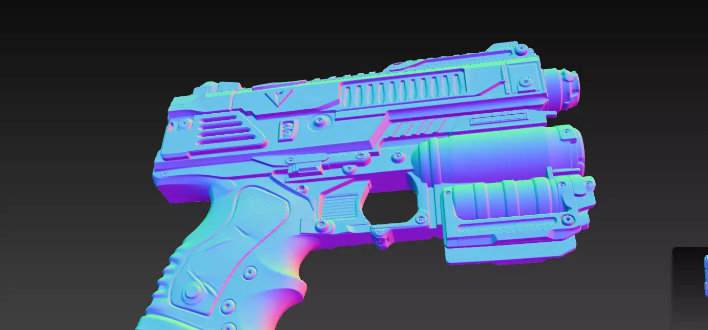 Distressed SciFi Blaster 3D Print Prop 3D print model_11