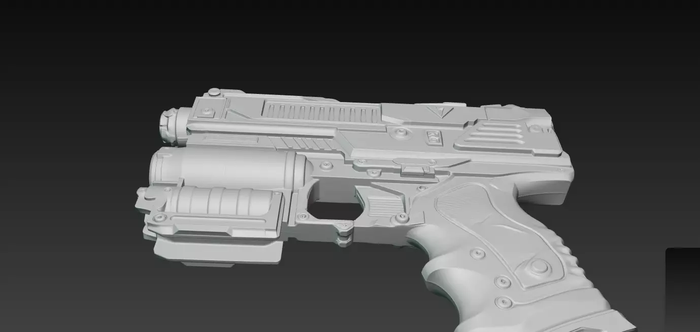 Distressed SciFi Blaster 3D Print Prop 3D print model_4