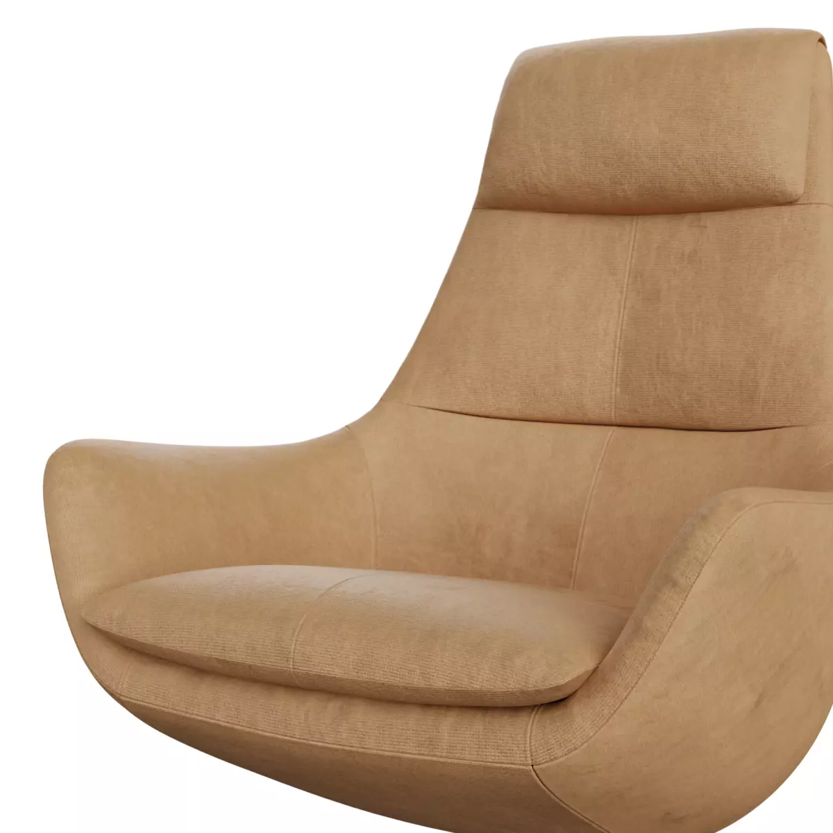 Faux Leather Lounge Chair 01 Free 3D model_3