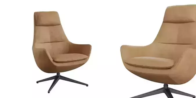 Faux Leather Lounge Chair 01