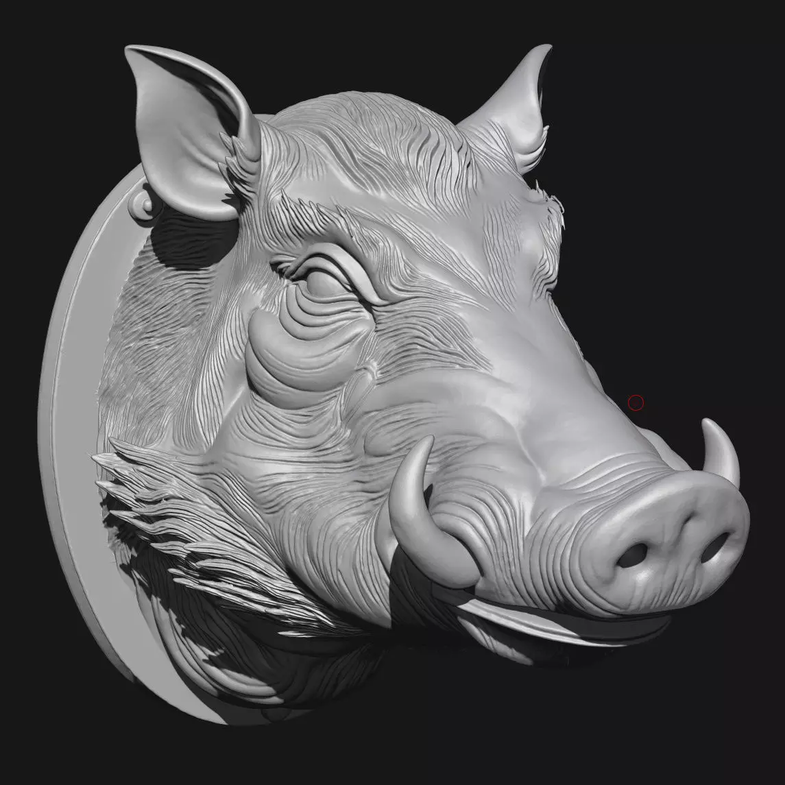 Wild boar 3D print model_3