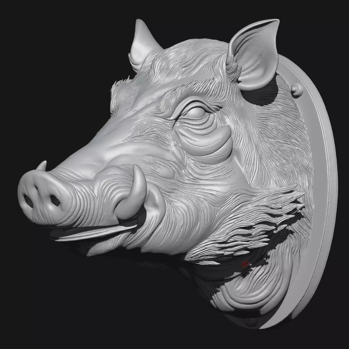 Wild boar 3D print model_1